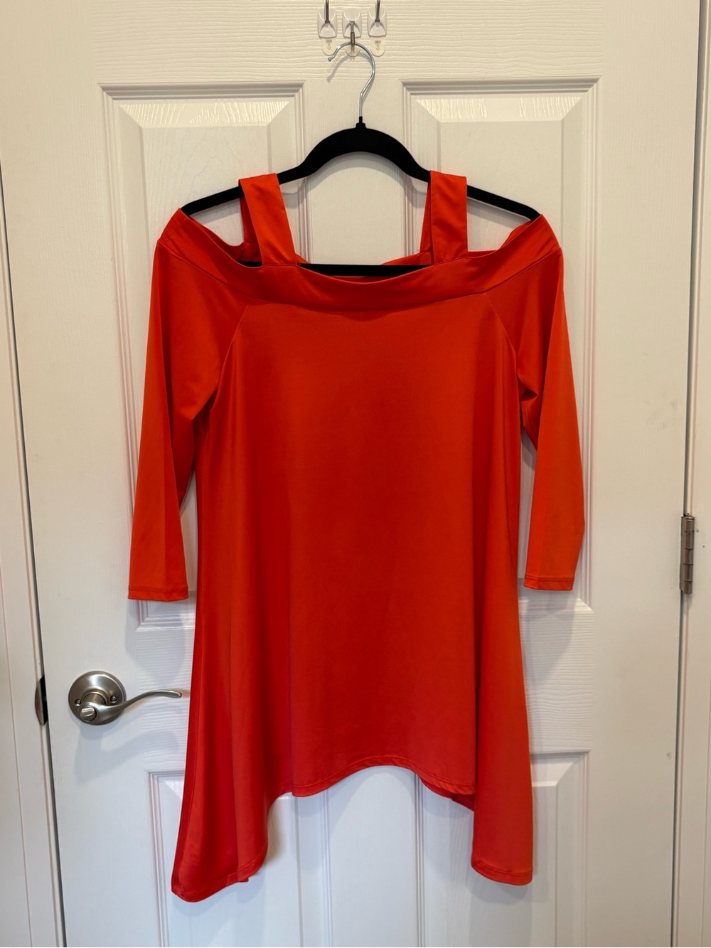 Jean-Pierre Kilfa Women’s Red Off-Shoulder Tunic Top #1104